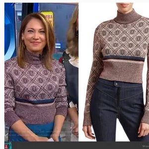 Cinq a Sept metallic Weston Jaquard sweater brittney snow Elena Gilbert